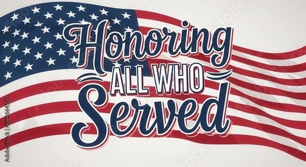 Fototapeta Show your patriotic appreciation by honoring all who served with this stunning tribute to veterans and active military personnel, a symbol of national pride