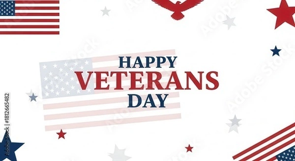 Fototapeta Honor our heroes this Veterans Day with vibrant patriotic visuals and show your support for our brave service members with this stunning imagery