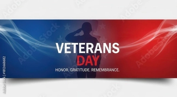 Obraz Honor veterans this Veterans Day with a striking graphic for respectful tributes and patriotic celebrations of service and sacrifice to the nation
