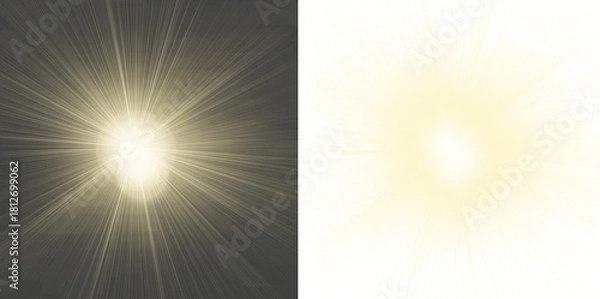 Obraz Radiant light beams illuminate darkness, casting a hopeful glow and bright future, perfect for spiritual guidance or powerful energy concepts