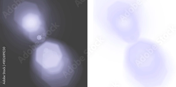 Fototapeta Soft periwinkle light leaks create a dreamy, ethereal glow, perfect for adding a touch of magic and wonder to designs or artistic projects