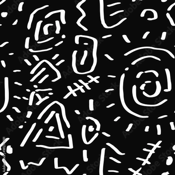 Obraz Doodle abstract ethnic pattern. tribal seamless pattern .illustration.