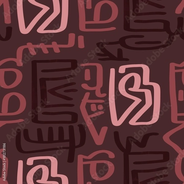 Obraz Doodle abstract ethnic pattern. tribal seamless pattern .illustration.