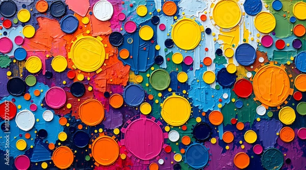 Obraz seamless background with colorful circles