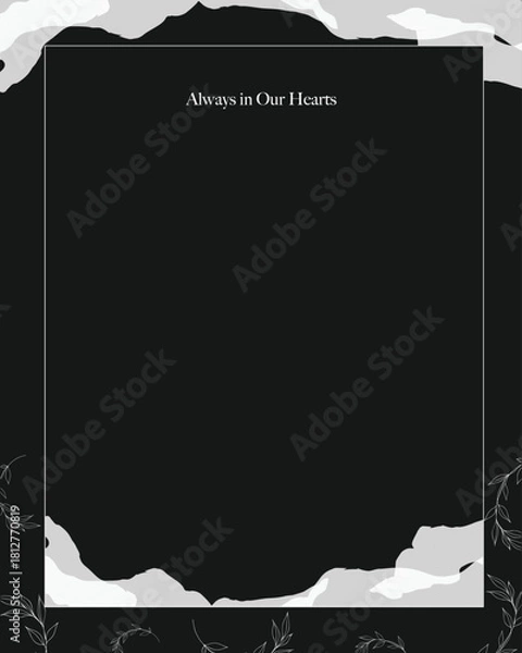 Fototapeta vector illustration of an abstract background. funeral invitation card