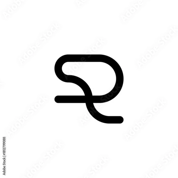 Fototapeta initial letter R monogram logo unique simple modern