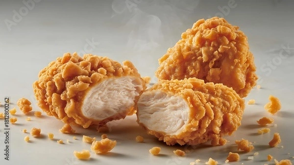 Obraz crispy breaded chicken pieces