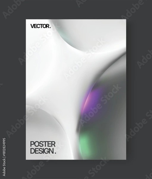 Fototapeta Stylish glossy print featuring calming hues and reflections