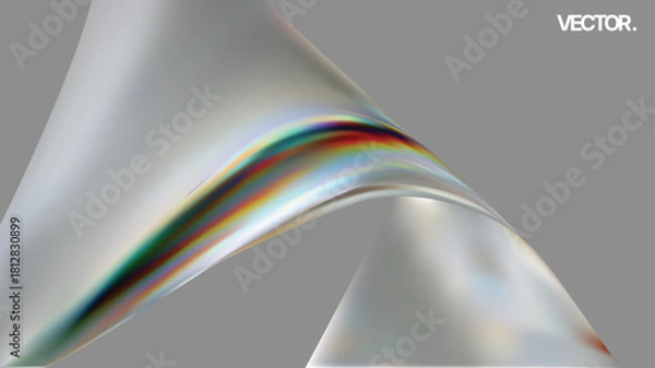 Fototapeta An Abstract Colorful Wave Design that Features Stunning Light Reflections Throughout