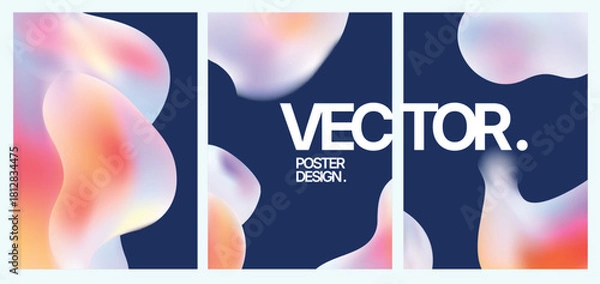 Fototapeta Striking artwork featuring vibrant color transitions and negative space