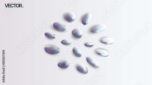 Fototapeta An EyeCatching Abstract Design Featuring Smooth Stones on a Beautiful Gradient Background