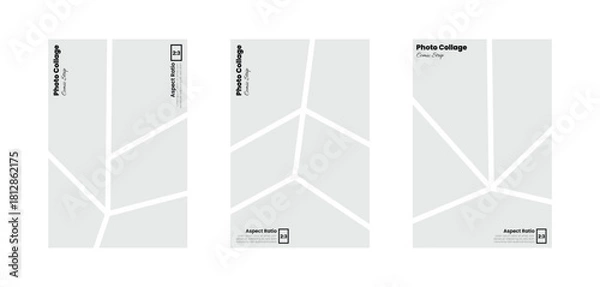 Obraz Vertical 2:3 ratio comic themed photo panel concept