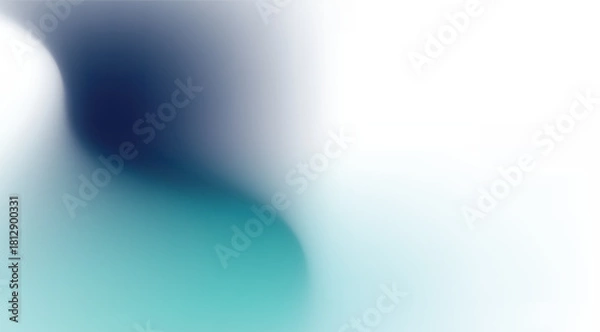 Fototapeta Abstract Gradient, Blue and White, Curved, Smooth Blends for Backgrounds, Wallpapers, Minimalist Design, with a serene and calming feel; a contemporary aesthetic for digital projects.