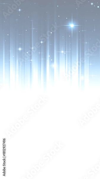 Obraz 星が輝く夜空のような青い縦線背景