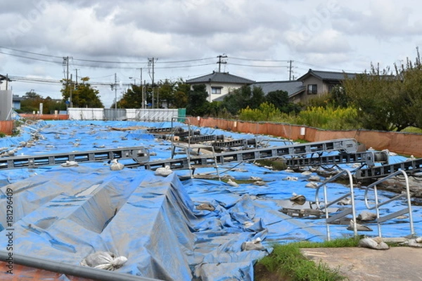 Fototapeta 遺跡発掘現場
