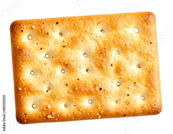 Fototapeta Crunchy Round Snack Biscuit Close-Up Isolated