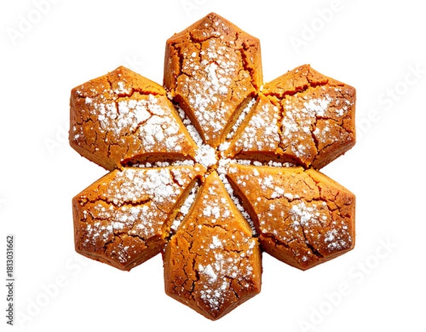 Fototapeta Crunchy Round Snack Biscuit Close-Up Isolated