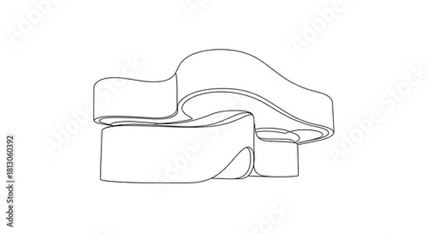 Fototapeta Modern abstract structure with flowing organic lines, perfect for architectural concepts