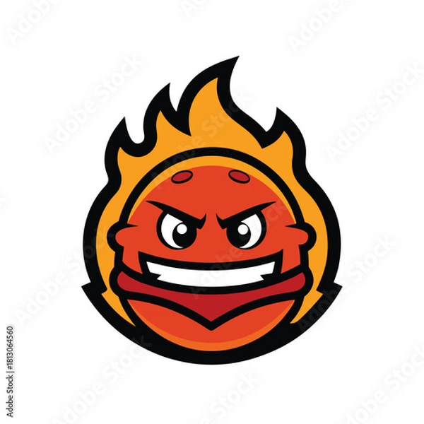 Obraz funny cartoon fire