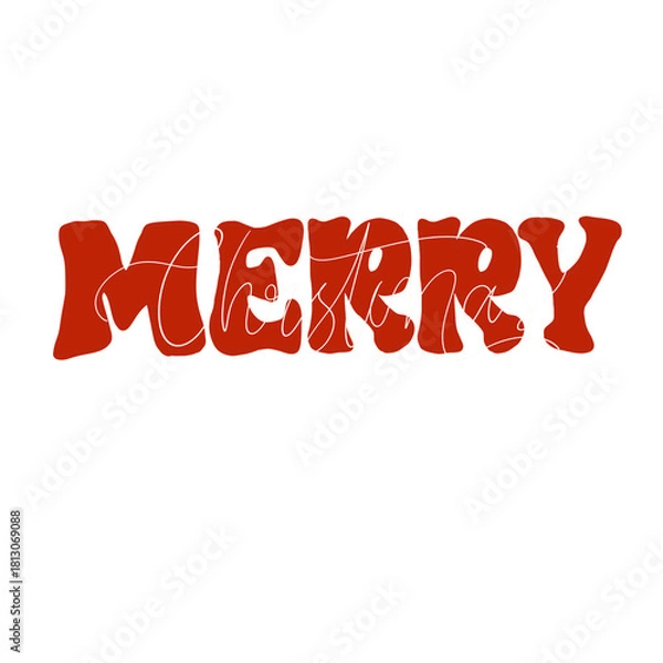 Obraz Merry christmas text