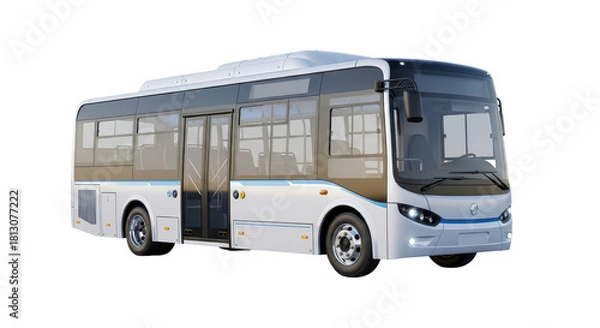 Obraz City bus for public transportation isolated PNG with Transparent Background