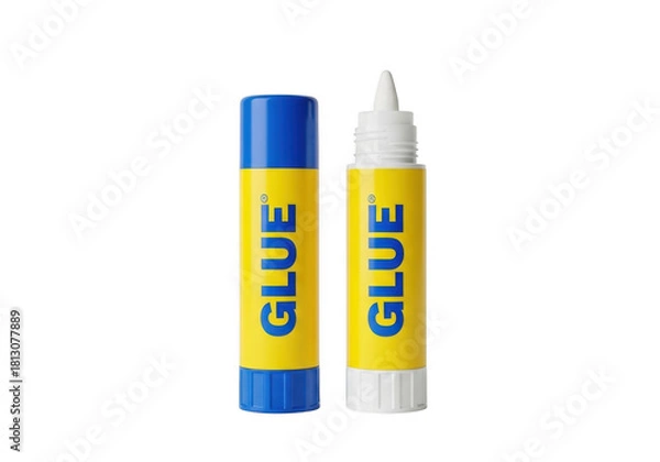 Obraz Glue Stick and Bottle Isolated on Transparent Background