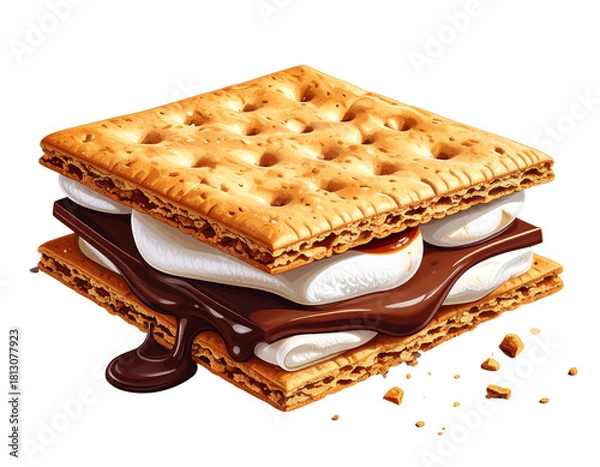 Fototapeta Orange cake on white isolated on clear png background and transparent background. Bakery and pastry concept for cafe and restaurent, AI generative 