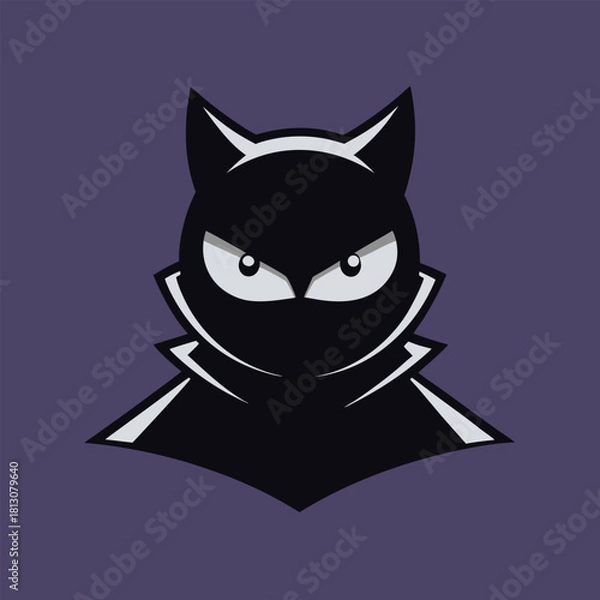 Obraz black cat head