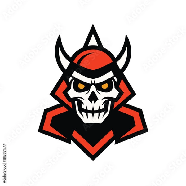 Obraz skull with red horns