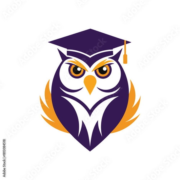 Obraz owl with graduation cap