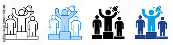 Obraz Champion icon set multiple style collection