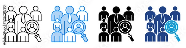 Obraz Search icon set multiple style collection