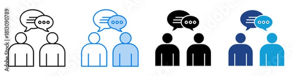 Obraz Talking icon set multiple style collection