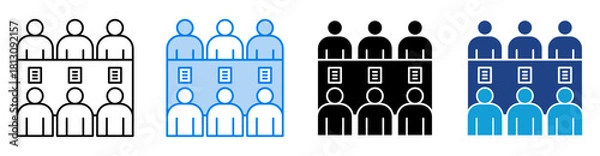Obraz Meeting icon set multiple style collection