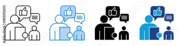 Obraz Feedback icon set multiple style collection