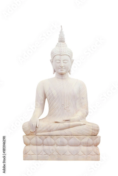 Fototapeta Buddha statue isolated on white background