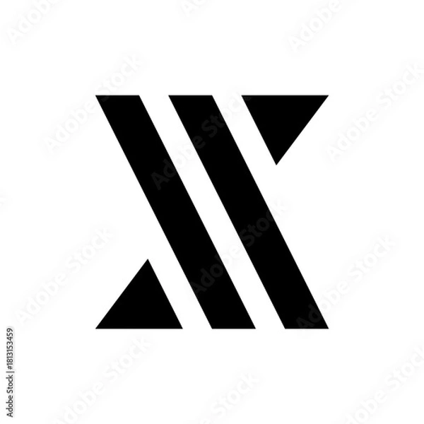 Obraz Letter X logo. Logo design. Template elements. Geometric abstract logo