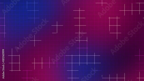 Fototapeta Burgundy Blue Gradient Grid Line Abstract Background with Modern Digital Style