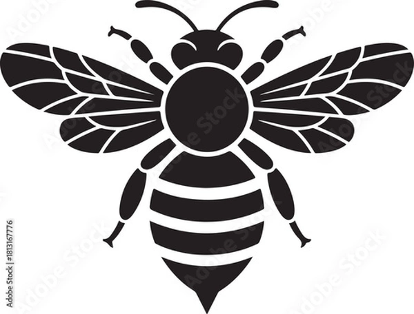 Fototapeta Bee Svg vector silhouette illustration