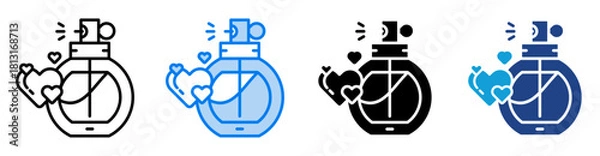 Obraz Perfume icon set multiple style collection