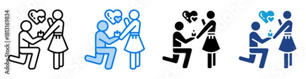 Obraz Proposal icon set multiple style collection