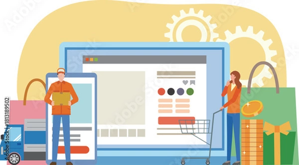 Obraz ECサイトと消費者