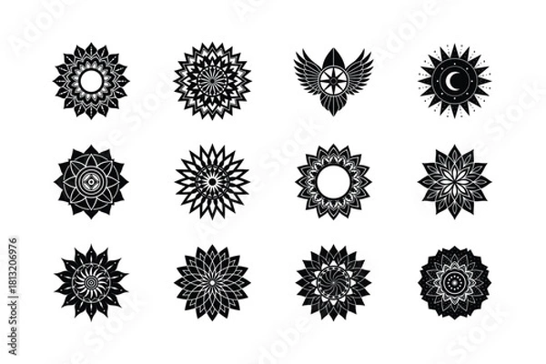 Fototapeta Modern Batch Style Visual Design