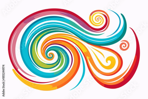 Obraz funky crayon doodle geometric shapes pattern icons