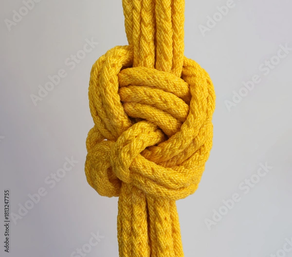 Obraz Strong Yellow Rope Tied in Knot