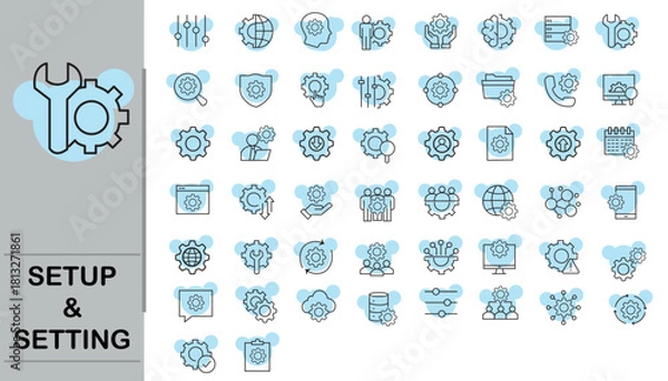 Obraz setup and setting icons