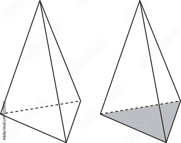 Fototapeta 三角すい（立体図形・幾何教材）