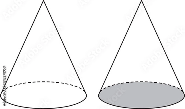 Fototapeta 円すい（立体図形・算数教材）