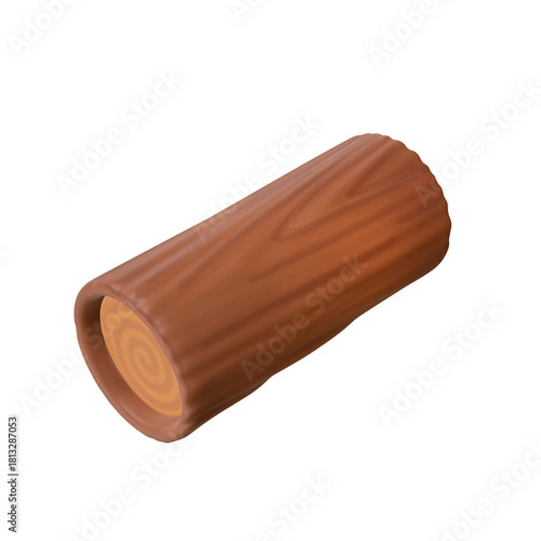 Obraz A 3D stylized reindeer head with large antlers, a red nose, and a happy, smiling expression.