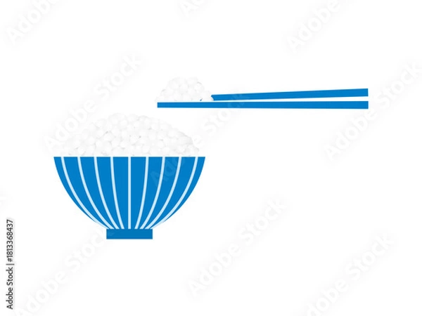 Obraz 箸でご飯を食べるアイコン